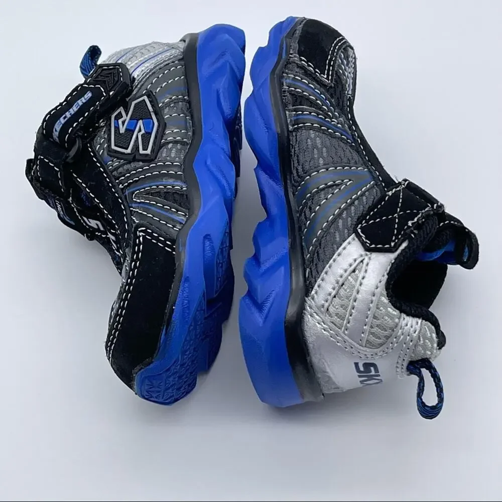 Skechers Sport SKX Black / Blue / Silver Gray Sneakers - Size 5